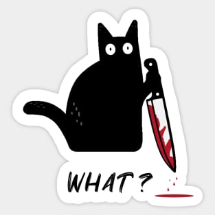 Funny Halloween Cat Sticker